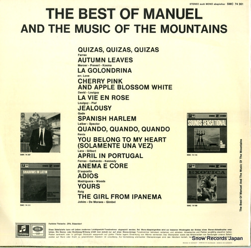MANUEL AND THE MUSIC OF THE MOUNTAINS the best of manuel and the music of the mountains SMC74361