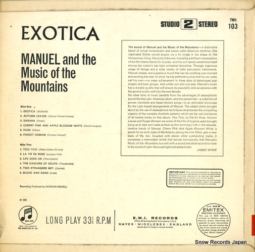 MANUEL AND THE MUSIC OF THE MOUNTAINS exotica TWO103