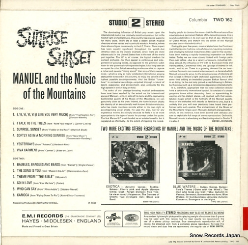 MANUEL AND THE MUSIC OF THE MOUNTAINS sunrise, sunset TWO162