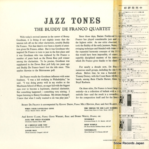 DEFRANCO, BUDDY jazz tones MV2610