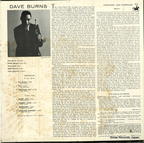 BURNS, DAVE dave burns VRS9111