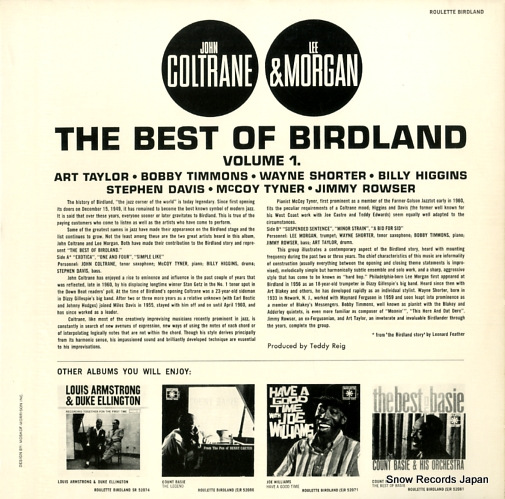 COLTRANE, JOHN, AND LEE MORGAN the best of birdland vol.1 YW-7811-RO