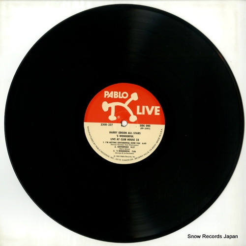 EDISON, HARRY 's wonderful - live at club house 33 2308-237