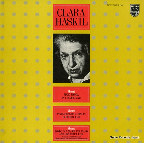 HASKIL, CLARA mozart; piano sonata in c major SFX-7959(M)