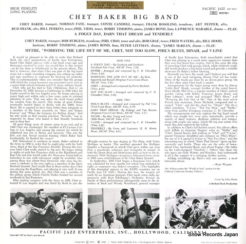 BAKER, CHET big band GXF3031