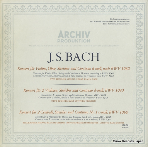 RICHTER, KARL bach; 3 doppelkonzerte 198321