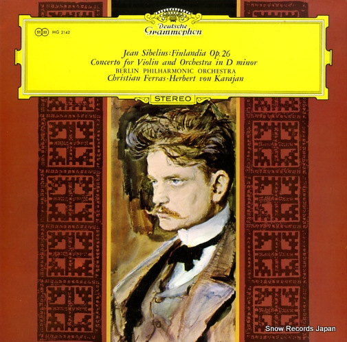 KARAJAN, HERBERT VON sibelius; finlandia op.26, concerto for violin and orchestra in d minor MG2142