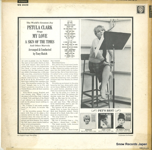 CLARK, PETULA my love WS1630