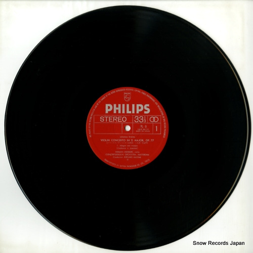 KREBBERS, HERMAN brahms; violin concerto in d major, op.77 PL-9