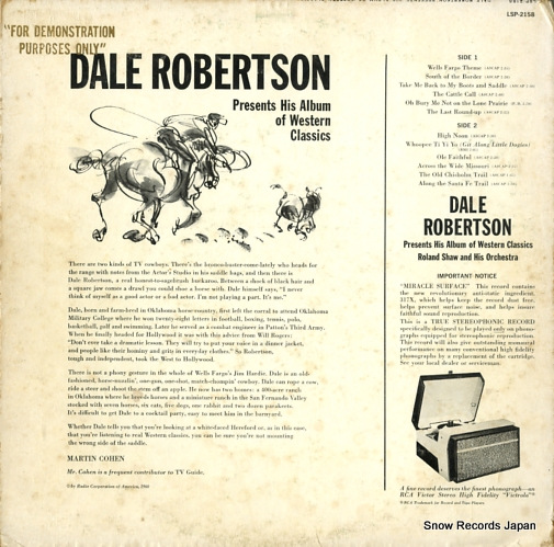 ROBERTSON, DALE western classics LSP-2158