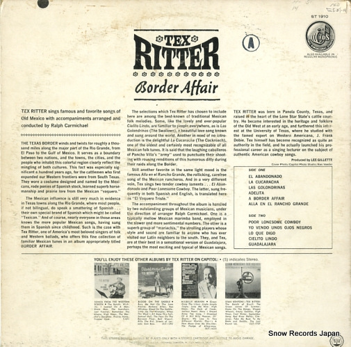 RITTER, TEX border affair ST1910