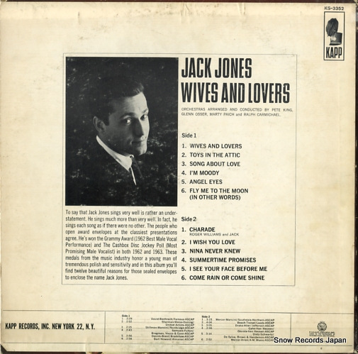JONES, JACK wives and lovers KS-3352