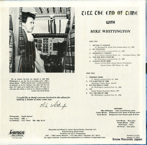 WHITTINGTON, MIKE till the end of time LP10032