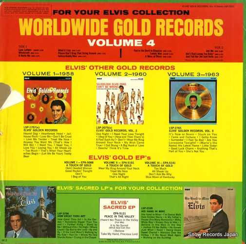 PRESLEY, ELVIS elvis' gold records vol.4 LSP-3921