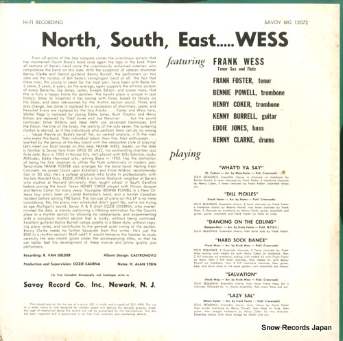 WESS, FRANK north, south, east...wess MG12072