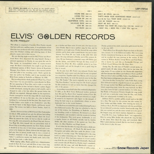 PRESLEY, ELVIS elvis' golden records LSP-1707(E)