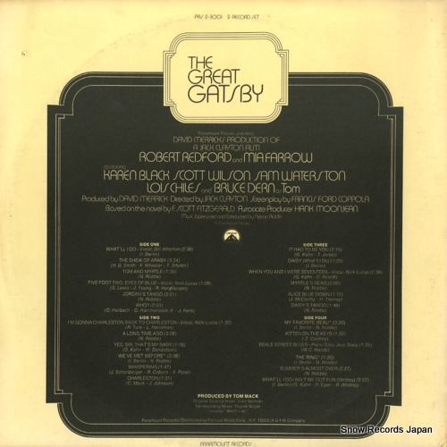 RIDDLE, NELSON the great gatsby PAS2-3001