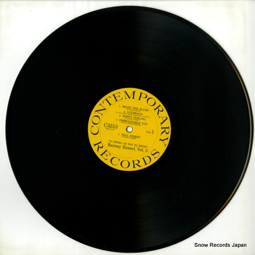 KESSEL, BARNEY to swing or not to swing / barney kessel vol.3 C3513
