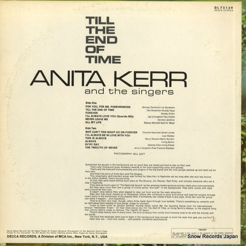 KERR, ANITA, SINGERS, THE till the end of time DL75159