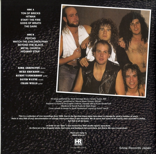 METAL CHURCH live 1986 HRR071