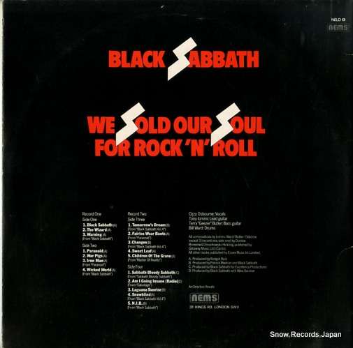 BLACK SABBATH we sold our soul for rock 'n' roll NELD101