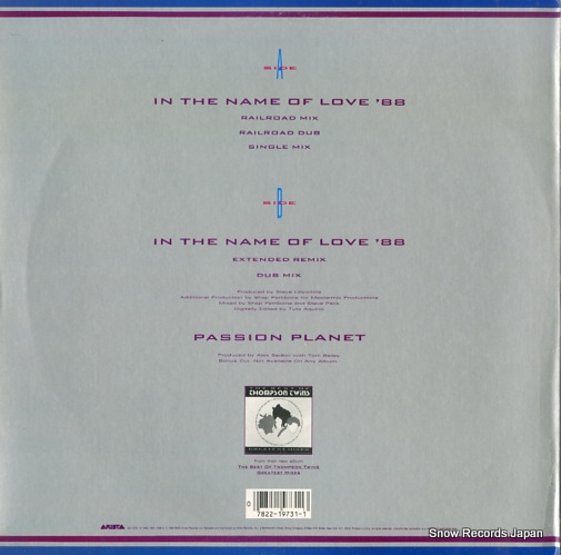 THOMPSON TWINS in the name of love '88 AD1-9731