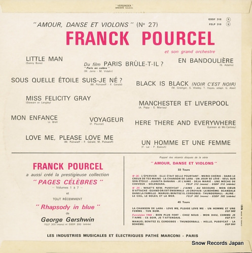 POURCEL, FRANCK amour danse et violons n27 FELP318