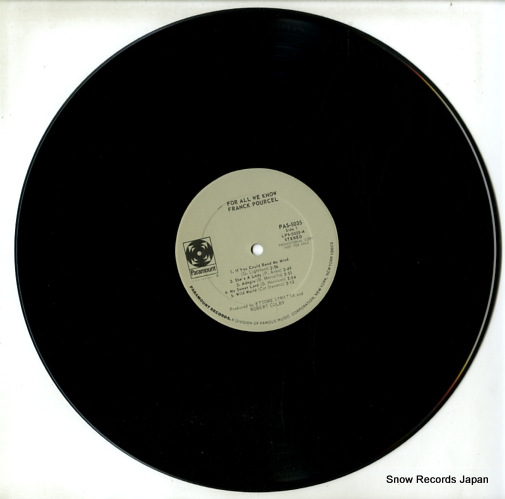 POURCEL, FRANCK for all we know PAS5035