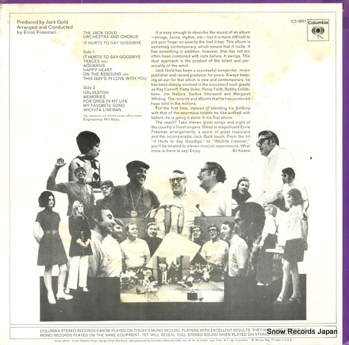 JACK GOLD ORCHESTRA AND CHORUS, THE it hurts to say goodbye CS9851