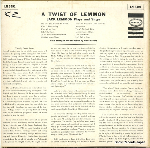 LEMMON, JACK a twist of lemmon LN3491
