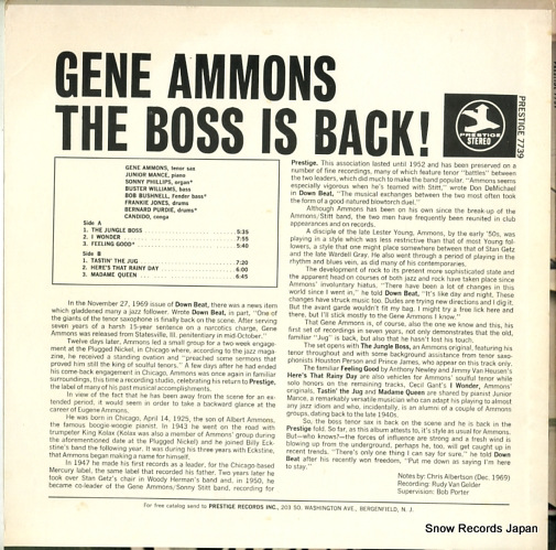 AMMONS, GENE the boss is back! PR7739