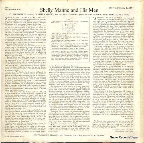 MANNE, SHELLY, AND HIS MEN the gambit C3557