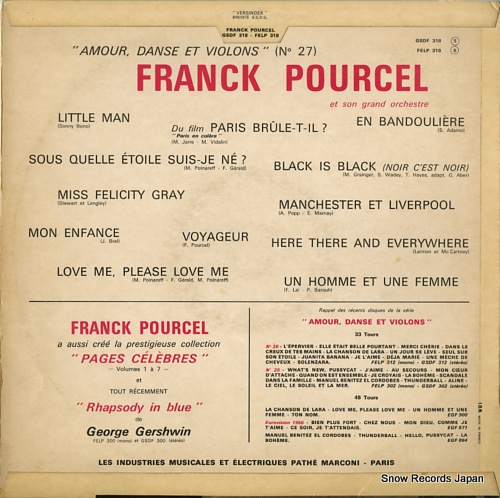 POURCEL, FRANCK amour danse et violons n27 GSDF318