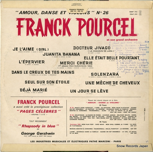 POURCEL, FRANCK amour danse et violons n26 FELP312