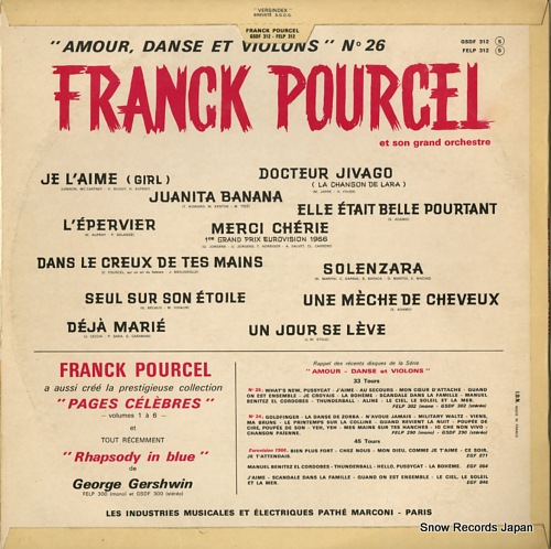 POURCEL, FRANCK amour danse et violons n26 GSDF312