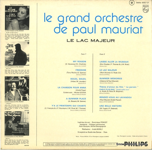 MAURIAT, PAUL le grand orchestre de paul mauriat 6332.121