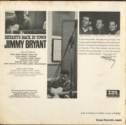BRYANT, JIMMY bryant's back in town LP-9310
