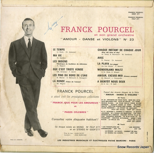 POURCEL, FRANCK amour dance et vioolons n23 GSDF277