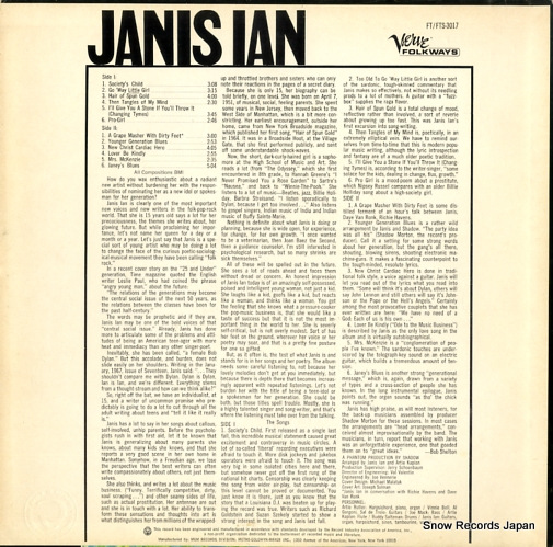 IAN, JANIS janis ian FTS-3017