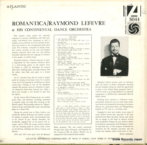 LEFEVRE, RAYMOND romantica 8044