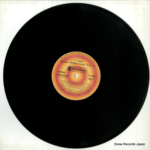 DEMUS, JORG bach; the well-tempered clavier book 1-1 OW-8052-AW