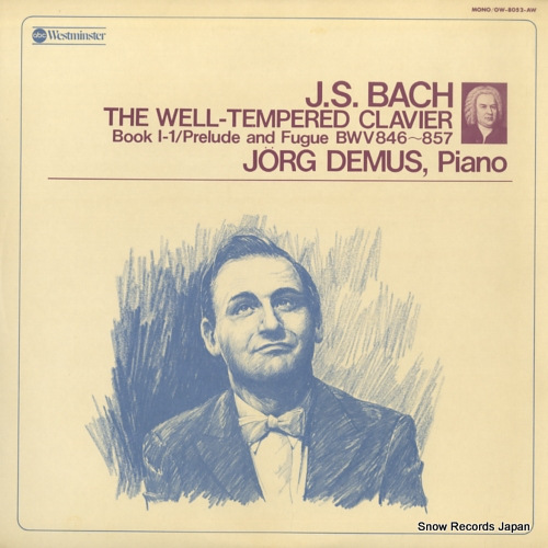 DEMUS, JORG bach; the well-tempered clavier book 1-1 OW-8052-AW