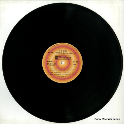 DEMUS, JORG bach; the well-tempered clavier book 2-1 OW-8054-AW