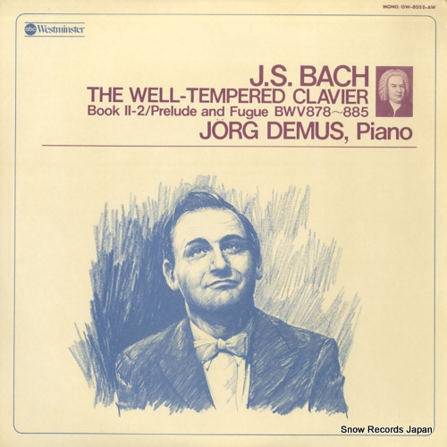 DEMUS, JORG bach; the well-tempered clavier book 2-2 OW-8055-AW