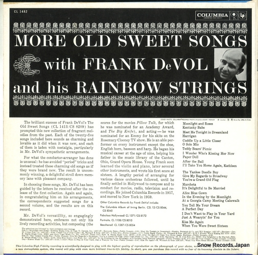 DE VOL, FRANK old sweet songs CL1482