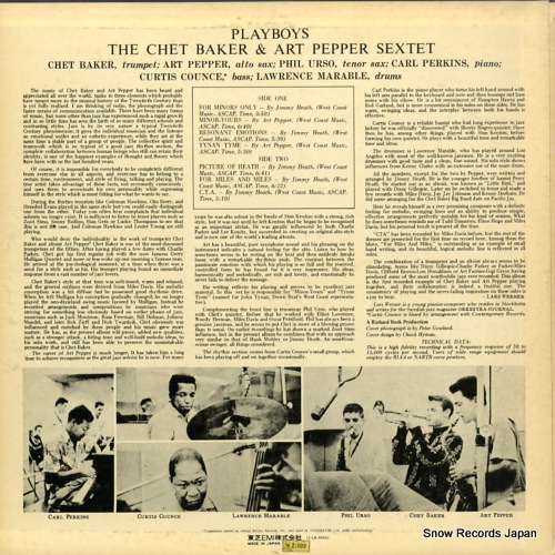 BAKER, CHET, AND ART PEPPER playboys LLR-8884