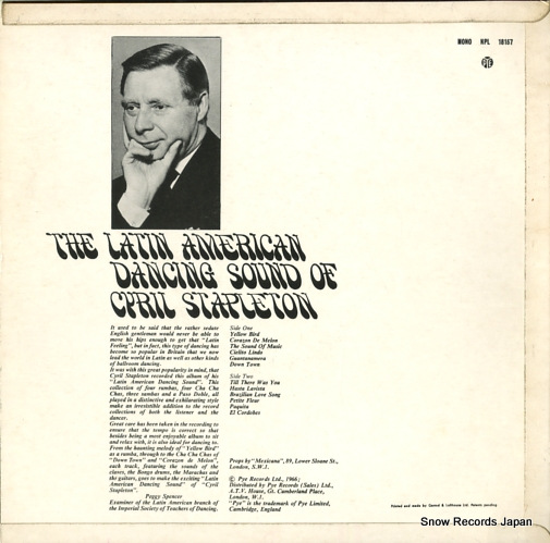 STAPLETON, CYRIL the latin american dancing sound of cyril stapleton NPL18157