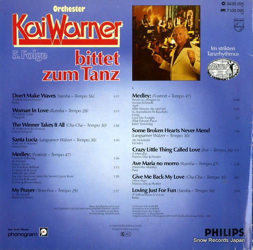WARNER, KAI bittet zum tanz / 5 folge 6435095