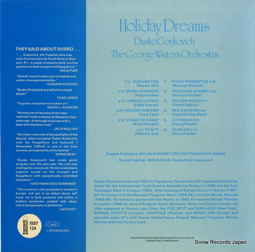 GOYKOVICH, DUSKO holiday dreams ISST124