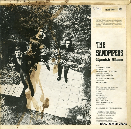 SANDPIPERS, THE spanish album AMLS926
